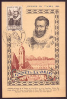 FRANCE CARTE FDC 1946 JOURNEE DU TIMBRE FOUQUET DE LA VARANNE - ....-1949