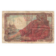 France, 20 Francs, Pêcheur, 1945, S.141, TB, Fayette:13.10, KM:100a - 20 F 1942-1950 ''Pêcheur''