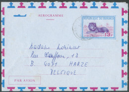 Aérogramme N°3 - 13Fr. LION Obl. Sc BUJUMBURA Du 27 Juillet 1975 Vers Harzé (BE). R. - TB - 21764 - Covers & Documents