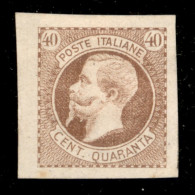 Regno - Vittorio Emanuele II - 1863 - Saggi - Ronchi - 40 Cent (17 - Bruno) - Carta Bianca - Senza Gomma - Sorani - Andere & Zonder Classificatie