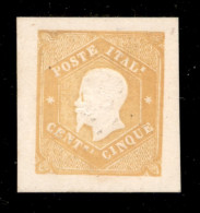 Regno - Vittorio Emanuele II - 1863 - Saggi - Grazioli - 5 Cent (21 - Giallo) - Senza Gomma - Sorani - Autres & Non Classés