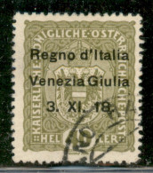 Occupazioni I Guerra Mondiale - Venezia Giulia - 1918 - 40 Heller Soprastampato (10) - Usato - Andere & Zonder Classificatie