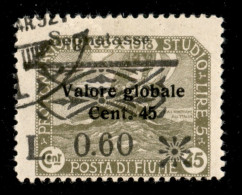 Occupazioni I Guerra Mondiale - Fiume - 1921 - 0.60 Su 45 Cent (34) - Usato - Diena + Raybaudi (1600) - Andere & Zonder Classificatie