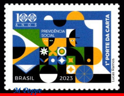 Ref. BR-V2023-01 BRAZIL 2023 - SOCIAL SECURITY - 100YEARS, RAILROAD, TRAINS, MNH, HEALTH 1V - Ongebruikt