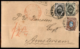 Europa - Russia - Affrancatura Tricolore (19 + 20 + 21) Su Lettera Per Amsterdam Del 1869 - Leggera Piega Sul 10 Kopechi - Autres & Non Classés