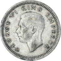 Monnaie, Nouvelle-Zélande, George VI, 3 Pence, 1943, British Royal Mint, TB+ - Nueva Zelanda