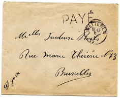 BELGIQUE - SIMPLE CERCLE WETTEREN + GRIFFE PAYE SUR LETTRE, 1919 - Brieven En Documenten