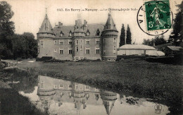 18 NANCAY LE CHATEAU FACADE SUD L'ORANGERIE REFLET DES TOURS DANS L'EAU - Nançay