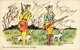 Illustrateur Illustration Humour BONNOTTE Tu As Surement Creve Un Nuage Chasse Chasseur Photochrom 783 - Bonnotte