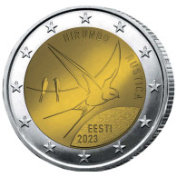 ESTONIE - 2 Euros Commémorative - Hirondelle Rustique 2023 - Estland