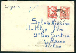 STORIA POSTALE PER SYLVIA KOSCINA ATTRICE ACTRESS UNITALIA FILM ROMA 1958 CON LETTERA ALL'INTERNO - Covers & Documents