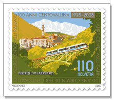 Switzerland 2023 (2023/3) 100 Years Centovalli Eisenbahn Railway Train Chemin De Fer Mountains Berge Montagne - MNH ** - Neufs