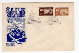 1953. YUGOSLAVIA,SLOVENIA,LESCE BLED,IV INTERNATIONAL GLIDING CHAMPIONSHIP,CPECIAL COVER AND CANCELLATION - Covers & Documents