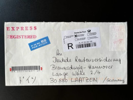 JAPAN NIPPON 2011 REGISTERED EXPRESS AIR MAIL LETTER CHIBA-SHI TO LAATZEN GERMANY 18-08-2011 EXPRES - Briefe U. Dokumente