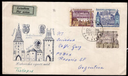 Československo - 1965 - Letter - FDC Envelope Historical Buildings Of The City - Sent To Argentina - Caja 30 - Covers & Documents