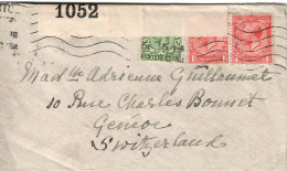 Lettre  Opened By Censor For Genève Censor Nr 1052 - Storia Postale