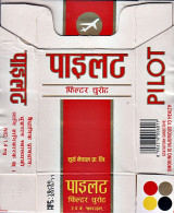 Nepal Pilot (Mini) Cigarettes Empty Hard Pack Case/Cover Used - Etuis à Cigarettes Vides