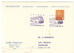 Finlande - Carte Postale De 1960 - Oblit Auto Postitoimisto 2 - - Brieven En Documenten