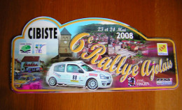 Plaque De Rallye 6° RALLYE AJOLAIS 2008 Sport Automobile 88 Val D'Ajol  - Rallyeschilder