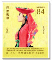 Japan 2023 Peru (B20) Nationale Kostüme Costumes Nationaux Costumi Nazionali National Costumes MNH ** - Ungebraucht