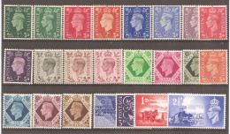 Great Britain, 1937, MH And MNG - Neufs