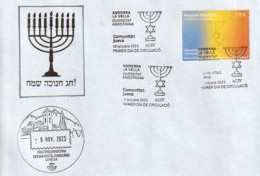 2023. ISRAEL-ANDORRA. Diversité Andorrane. La Communauté Juive. Lettre FDC / Premier Jour - Lettres & Documents