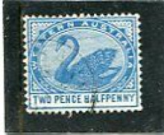 8AUSTRALIA/WESTERN AUSTRALIA - 1892  2 1/2d  BLUE  PERF 14   FINE  USED   SG 97 - Oblitérés