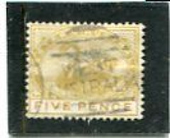 8AUSTRALIA/WESTERN AUSTRALIA - 1892  5d  BISTRE  FINE  USED   SG 99 - Oblitérés