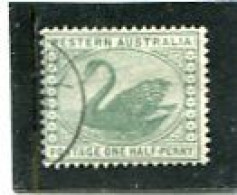 8AUSTRALIA/WESTERN AUSTRALIA - 1910  1/2d  GREEN  PERF  12x12 1/2  FINE  USED   SG 138 - Oblitérés