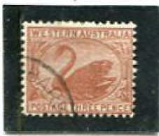 8AUSTRALIA/WESTERN AUSTRALIA - 1906  3d   BROWN  PERF  12x12 1/2  FINE  USED   SG 141 - Oblitérés