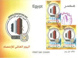 EGYPT - 2010, F.D.C. STAMPS OF WORLD STATISTICS DAY. - Lettres & Documents