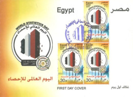 EGYPT - 2010, F.D.C. STAMPS OF WORLD STATISTICS DAY, USED. - Gebruikt