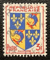 FRA0954UB - Armoiries De Provinces (VI) - Dauphiné - 3 F Used Stamp - 1953 - France YT 954 - 1941-66 Armoiries Et Blasons