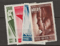 1945 MNH Romania Mi 855-58 Postfris** - Unused Stamps