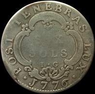 LaZooRo: Switzerland GENEVA 6 Sols 1776 IG F / VF - Silver - Cantonal Coins