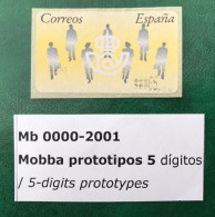 España Spain 1993, ATM Siluetas De Hombres, 1 Etiqueta Mobba Propotipo 65 Pts., Nuevo ** - Machine Labels [ATM]