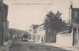 13 / MARSEILLE / SAINT BARNABE / ROUTE DE ST JULIEN / GUENDE 1462 / RARE ET TRES BELLE CARTE TRAMWAY - Saint Barnabé, Saint Julien, Montolivet