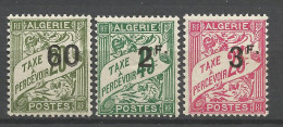 ALGERIE TAXE N° 12 à 14 NEUF* TRACE DE CHARNIERE   / Hinge / MH - Timbres-taxe
