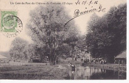 UN COIN DU PARC DU CHATEAU DE FONTAINE L EVEQUE - Fontaine-l'Eveque