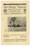 1936. AUSTRIA,GRAZ,ROTARY CLUB CHRISTMAS EDITION MAGAZINE,4 PAGES + ADVERTISING LEAFLET INSIDE,15 X 24 Cm - Other & Unclassified