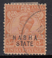 3a Used Nabha State, KGV Series 1936-1937, SG75, British India - Nabha