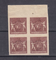 Liechtenstein - Yvert 44 B ( X ) - Essai De Couleur - Rare En Bloc De 4 - - Proofs & Reprints