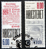 Denmark 2011  Anniversary Of Supreme Court  Minr.1636-37    (O)  ( Lot  B 2037 ) - Used Stamps