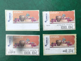 España Spain 2003, ATM ETIQUETA, UVAE, Etiqueta Blanca Y 2 De Ajuste (UNA QUEMADA!), 1 Atm EPELSA, Nuevos ** - Timbres De Distributeurs [ATM]