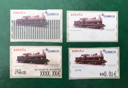 España Spain 2004, ATM ETIQUETA, Locomotora Tender, Etiqueta Barrada Y Blanca Y Ajuste (QUEMADA!), Atm EPELSA, Nuevos ** - Timbres De Distributeurs [ATM]