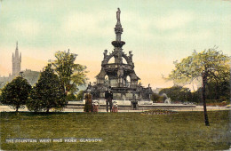Postcard United Kingdom Scotland Glasgow Fountain West End Park - Lanarkshire / Glasgow
