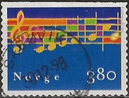 NORWAY 1998 Christmas - 3k.80 - Music Score (blue Background) FU - Used Stamps