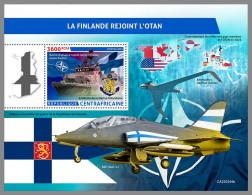 CENTRAL AFRICAN 2023 MNH Finland Joins NATO Beitritt S/S – IMPERFORATED – DHQ2348 - OTAN