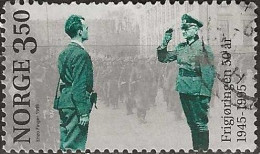 NORWAY 1995 50th Anniversary Of Liberation Of Norway - 3k50 - German Commander Saluting Terje Rollem (Home Guard) FU - Used Stamps