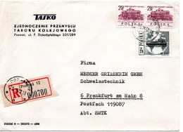 60830 - Polen - 1972 - 2@2,50Zl MiF A R-Bf POZNAN -> WARSZAWA -> Westdeutschland - Covers & Documents